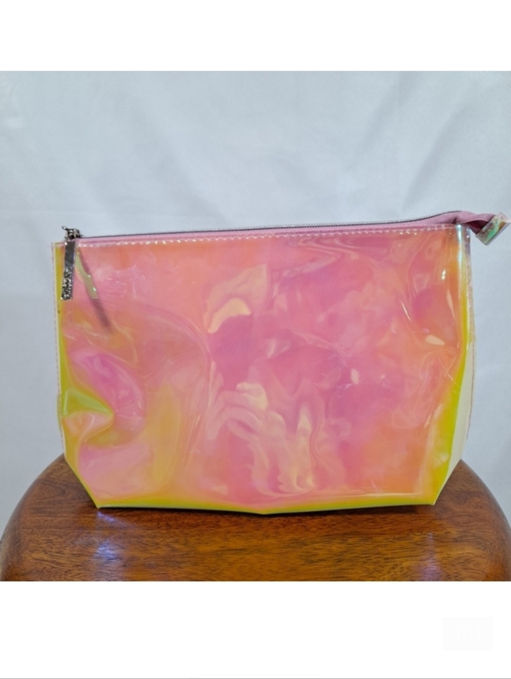 Lancome Pink Iridescent Vinyl Make-Up Bag